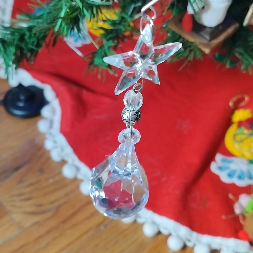 Acrylic Teardrop Christmas Ornament BRAND NEW